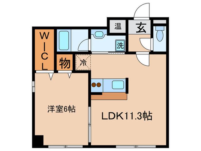 アヴァンセM(1LDK/1階)の間取り写真