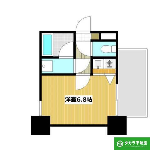 朝日プラザ末広Ⅰ(1K/6階)の間取り写真