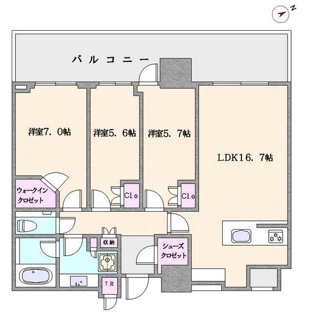 パークコート浜離宮ザタワー(3LDK/29階)の間取り写真