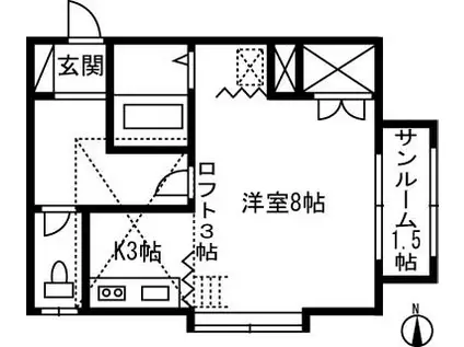 DAIE HILLS ウエスト(1K/1階)の間取り写真