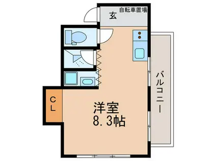 プチ・ボヌール(ワンルーム/1階)の間取り写真