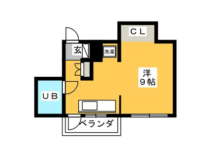 田辺ローヤルコーポ(ワンルーム/5階)の間取り写真