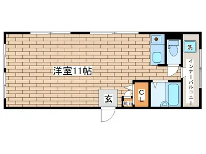 ロイヤルエール新神戸(ワンルーム/6階)の間取り写真