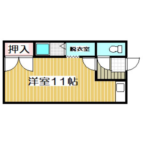 ハイツあずみ(ワンルーム/1階)の間取り写真