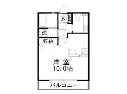 アネシス小川(ワンルーム/2階)の間取り写真
