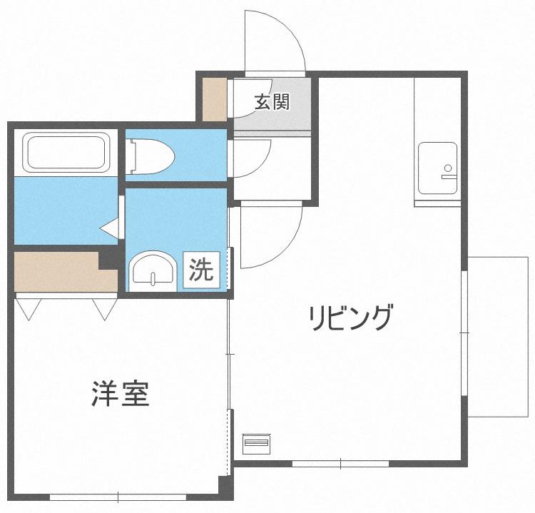 ORION22(1LDK/4階)の間取り写真