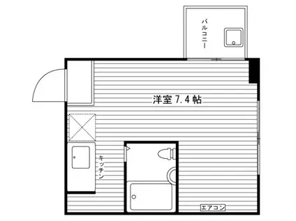 パークサイド武庫之荘(ワンルーム/3階)の間取り写真