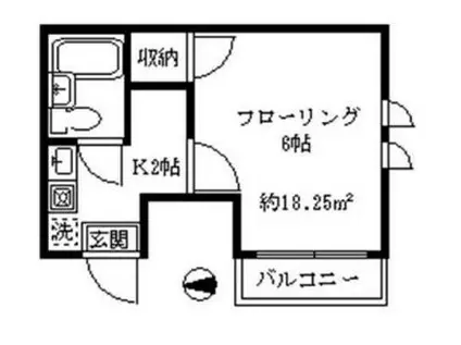 MULAN北新宿(1K/3階)の間取り写真
