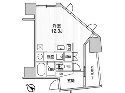 NIDO SUGAMO(ワンルーム/12階)の間取り写真