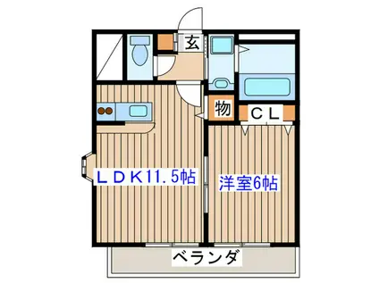 コージーコート五輪(1LDK/6階)の間取り写真
