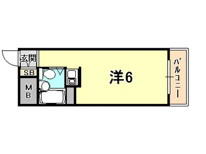 GSハイム元町(ワンルーム/8階)の間取り写真