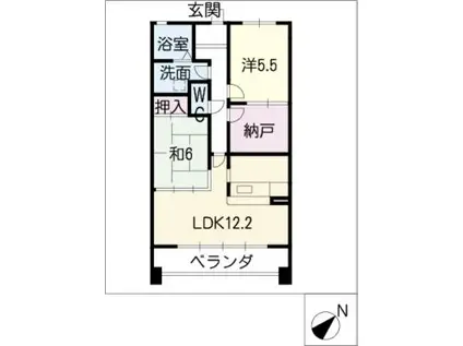 YGMマンション上小田井(2SLDK/6階)の間取り写真