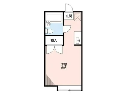 キャピタル上本郷(ワンルーム/1階)の間取り写真