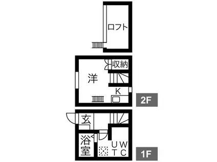 プランベイム道徳(1SK/1階)の間取り写真