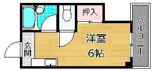 ハイクレスト光善寺(ワンルーム/1階)の間取り写真