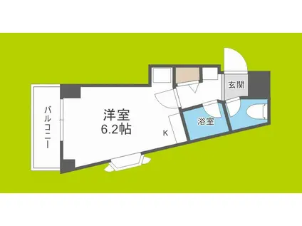 フレア新大阪(ワンルーム/2階)の間取り写真