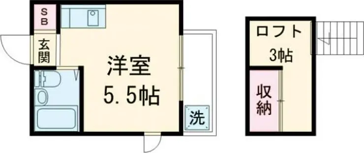 ステージ境南B 1階階 間取り