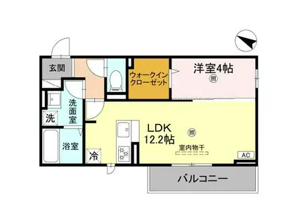 G .L TAKAKAICHOU(1LDK/3階)の間取り写真