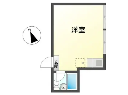 ルミエール常田(ワンルーム/3階)の間取り写真