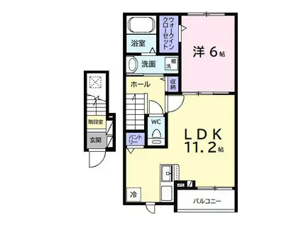 グレイスコート(1LDK/2階)の間取り写真