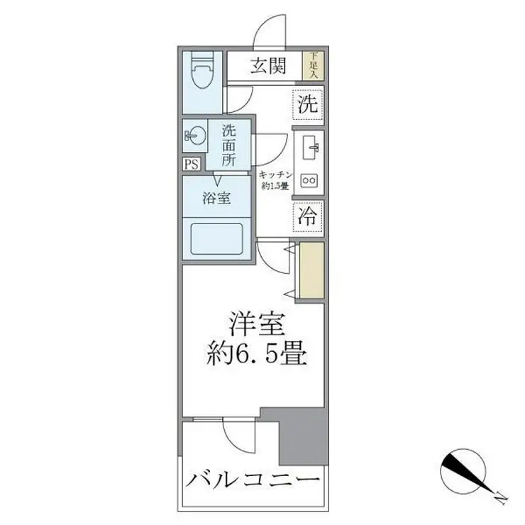 フェルモ横浜桜木町 4階階 間取り
