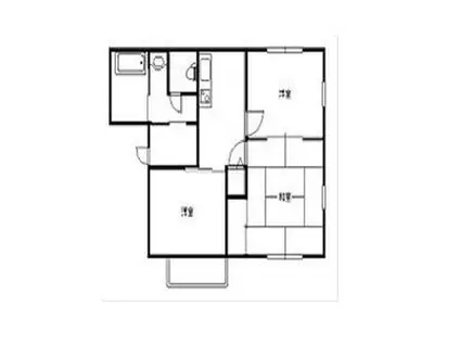 グリムハウスB棟(3K/2階)の間取り写真