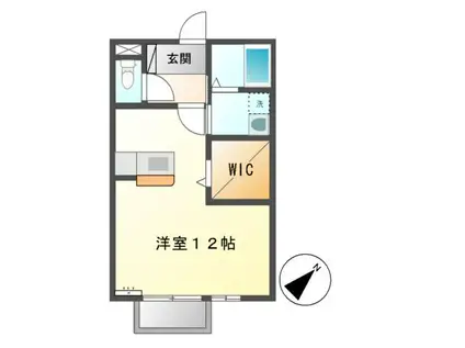 マルカート松阪(ワンルーム/1階)の間取り写真