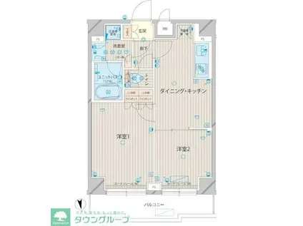 ルーブル上板橋(2DK/5階)の間取り写真