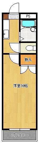 ロイヤルアミューズ(1K/9階)の間取り写真