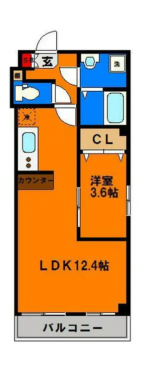 シンシア三番館 4階階 間取り