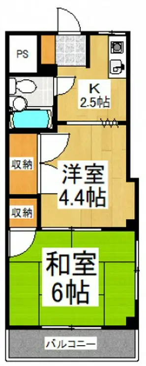 武蔵野サンハイツ東村山 1階階 間取り