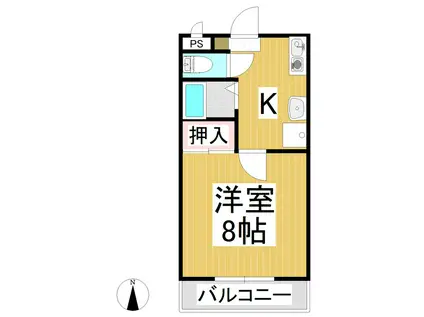 メゾンエトワール(1K/1階)の間取り写真