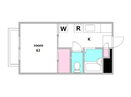 アデナ西蒲田(1K/2階)の間取り写真