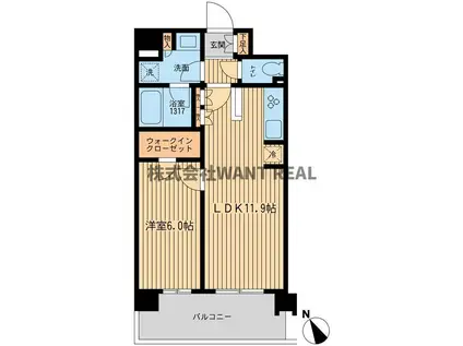 BLESS上池袋(1LDK/4階)の間取り写真