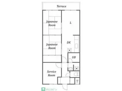 ユーコート西八王子(2SLDK/2階)の間取り写真