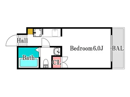 シャインブライト北方(1K/3階)の間取り写真