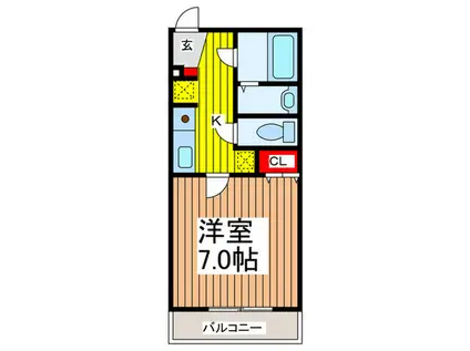 ONES STAGE 上落合V(1K/2階)の間取り写真