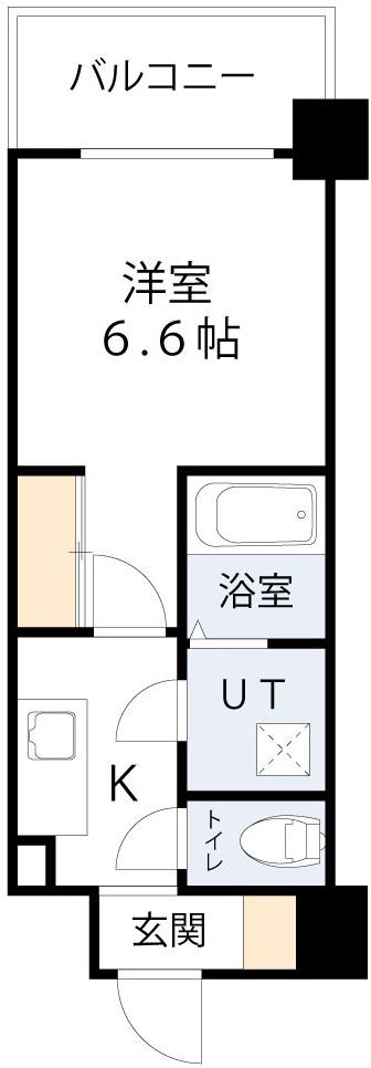 アーバンフラッツ鷺洲(1K/8階)の間取り写真
