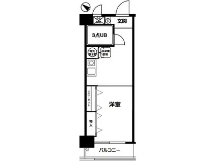 ライオンズマンション南大塚(ワンルーム/7階)の間取り写真
