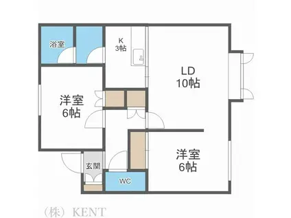 サンシャイン78-III(2LDK/1階)の間取り写真
