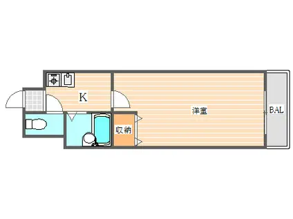 NO31Gプロジェクト天神(1K/2階)の間取り写真