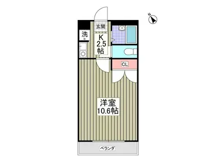 アークA(1K/3階)の間取り写真