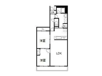ベルヴィラージュ(2LDK/3階)の間取り写真