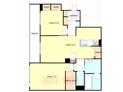 SHAMAISON COCOLU I(2LDK/2階)の間取り写真