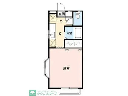 ディアーナ(1K/1階)の間取り写真