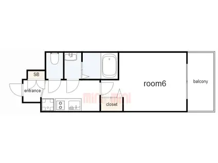 プレサンス神戸長田マリエント(1K/4階)の間取り写真