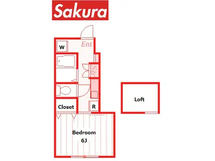 スピカ西谷(1K/2階)の間取り写真
