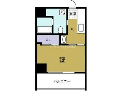 エスライズ大阪ベイサイドアリーナ(1K/6階)の間取り写真