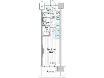 プレノ清澄庭園(1K/5階)の間取り写真