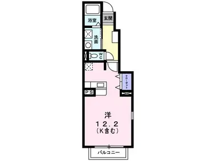 AIRY PARK A(ワンルーム/1階)の間取り写真